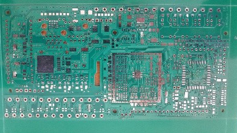 Image of the printed circuit board of a weight transmitter