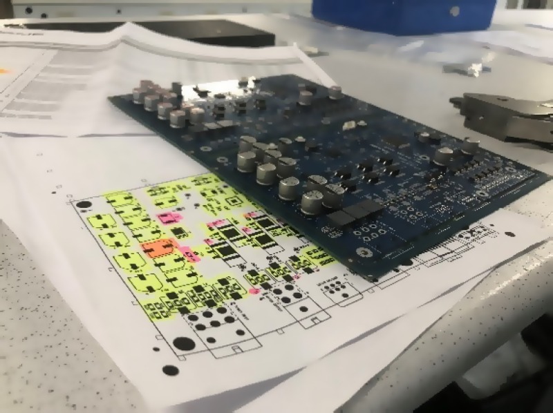 The electronic board validated as the 'golden board' with the bill of materials.