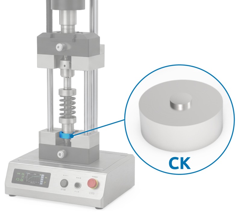 CK load cell on a spring test bench CK load cell on a spring test bench